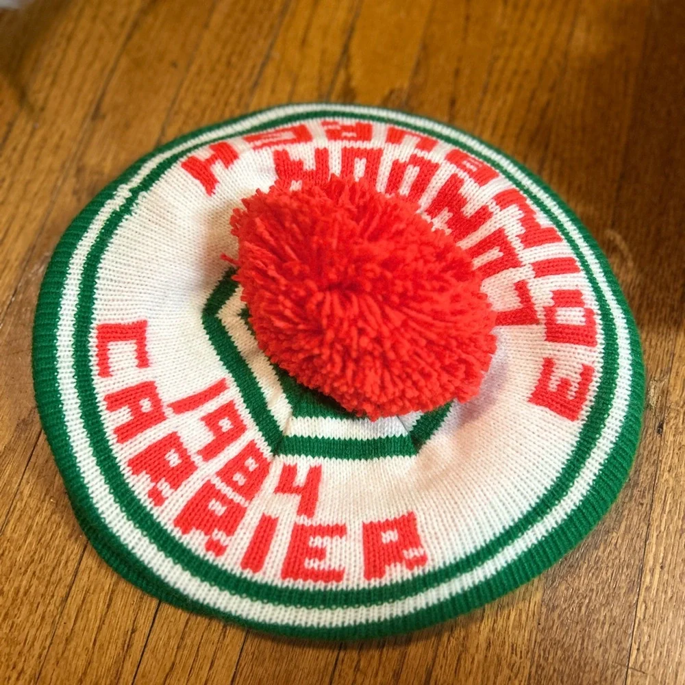 Green and Red Circular Patch Hat‎